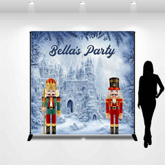 Lofaris Custom Name Nutcracker Ice Castle Birthday Backdrop