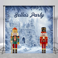 Lofaris Custom Name Nutcracker Ice Castle Birthday Backdrop