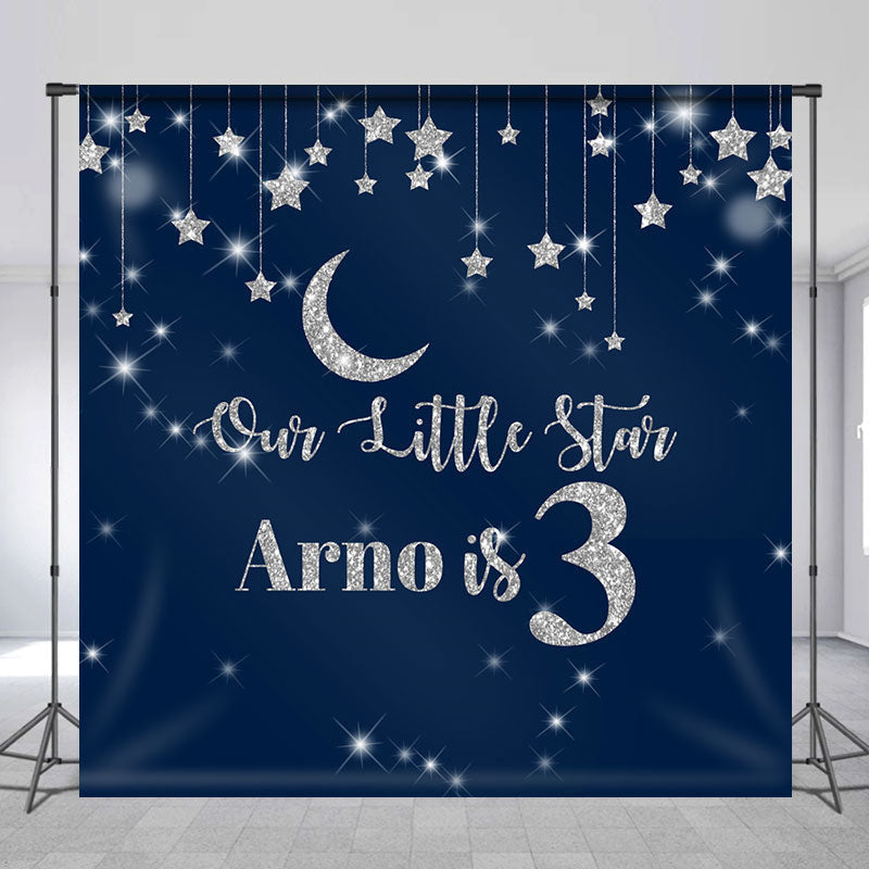 Lofaris Custom Name Our Little Star 3rd Birthday Backdrop