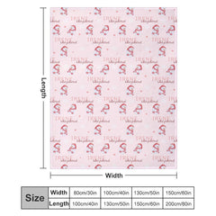 Lofaris Custom Name Pink Snowman Repeat Christmas Blanket