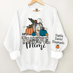 Lofaris Custom Name Pumpkin One Thankful Mimi Sweatshirt