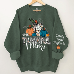 Lofaris Custom Name Pumpkin One Thankful Mimi Sweatshirt