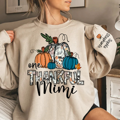 Lofaris Custom Name Pumpkin One Thankful Mimi Sweatshirt