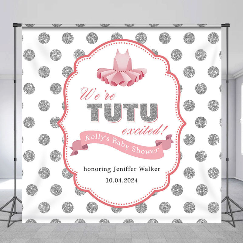 Lofaris Custom Name Repeat Diamonds Baby Shower Backdrop