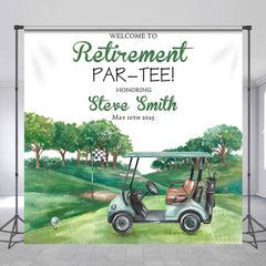 Lofaris Custom Name Retirement Celebration Golf Theme Backdrop