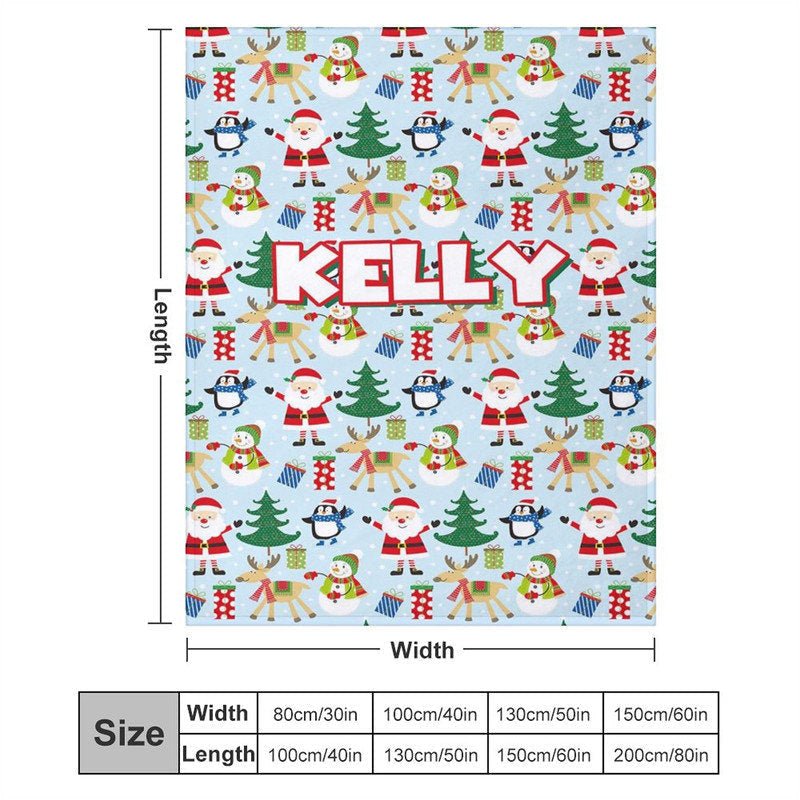 Lofaris Personalized Name Snowman Family Blankets Christmas Gifts