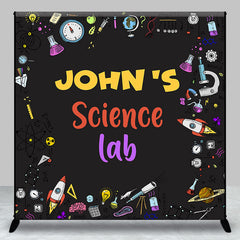 Lofaris Custom Name Science Theme Birthday Backdrop for Boy