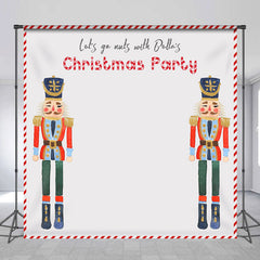 Lofaris Custom Name Simple Nutcrackers Christmas Backdrop