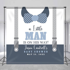 Lofaris Custom Name Suit Bow Tie Boy Baby Shower Backdrop