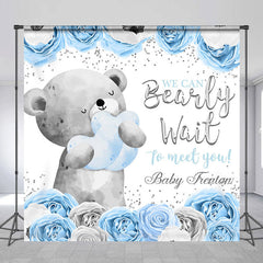 Lofaris Custom Name We Can Bearly Wait Baby Shower Backdrop