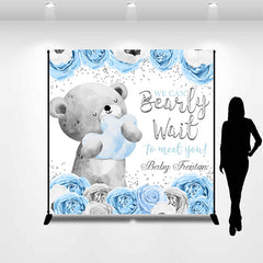 Lofaris Custom Name We Can Bearly Wait Baby Shower Backdrop