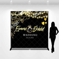 Lofaris Custom Names Newlyweds Diamond Ring Wedding Backdrop