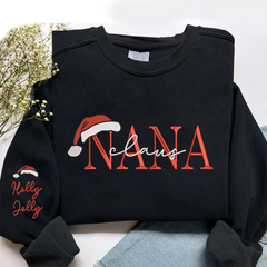 Lofaris Custom Nana Claus Christmas And Kids Sweatshirt