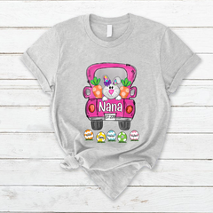 Lofaris Custom Nana Est Bunny Easter Truck Eggs T-Shirt