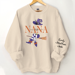 Lofaris Customized Nana Grandma Witch Autumn Sweatshirt Halloween