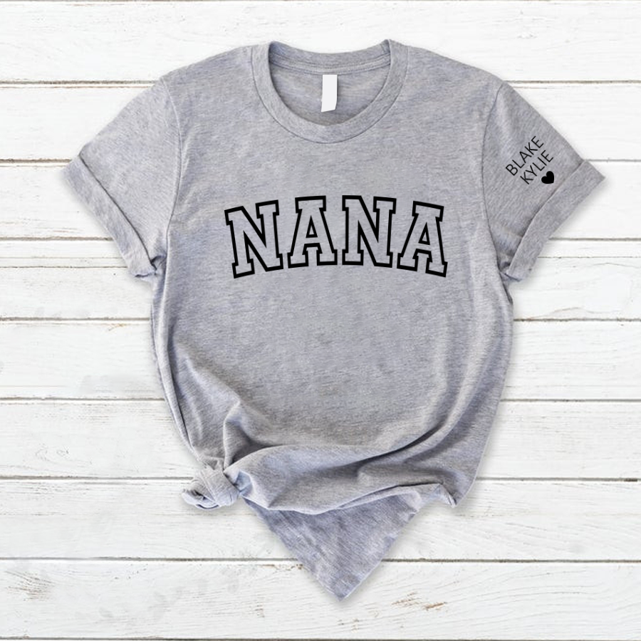 Lofaris Custom Nana Mimi Kids Name Mothers Day Gift T-Shirt