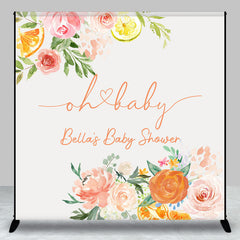 Lofaris Custom Oh Baby Floral Boho Backdrop for Shower