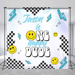 Lofaris Custom One Happy Dude Boys Birthday Party Backdrop