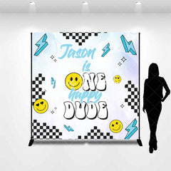 Lofaris Custom One Happy Dude Boys Birthday Party Backdrop