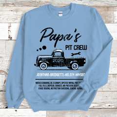 Lofaris Custom Papa Pit Crew Truck Kids Family Gift Sweatshirt