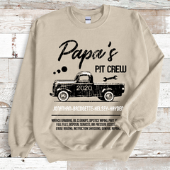 Lofaris Custom Papa Pit Crew Truck Kids Family Gift Sweatshirt