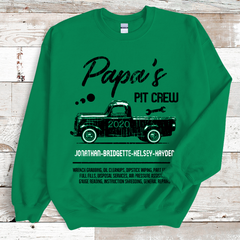 Lofaris Custom Papa Pit Crew Truck Kids Family Gift Sweatshirt