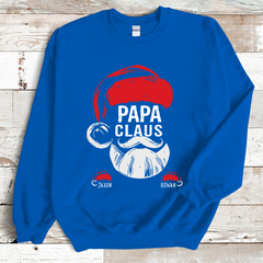 Lofaris Custom Papa Santa Claus Kids Christmas Sweatshirt