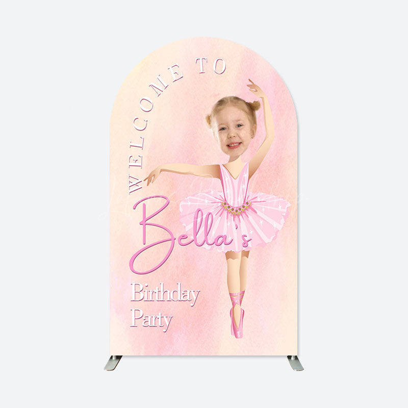 Lofaris Custom Photo Ballet Girl Arch Backdrop For Birthday