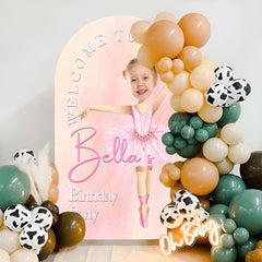 Lofaris Custom Photo Ballet Girl Arch Backdrop For Birthday