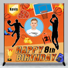 Lofaris Custom Photo Basketball Sport 8th Birthday Backdrop