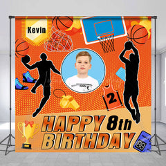 Lofaris Custom Photo Basketball Sport 8th Birthday Backdrop