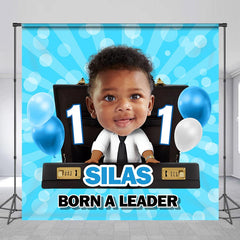 Lofaris Custom Photo Born A Leader 1st Birthday Backdrop