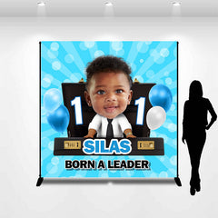 Lofaris Custom Photo Born A Leader 1st Birthday Backdrop