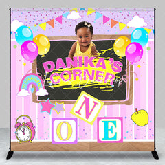 Lofaris Custom Photo Classroom Balloon 1st Birthday Backdrop