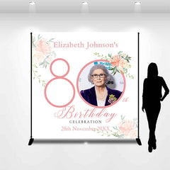 Lofaris Custom Photo Flower Birthday Celebration Backdrop