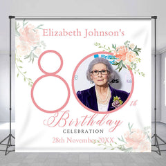 Lofaris Custom Photo Flower Birthday Celebration Backdrop