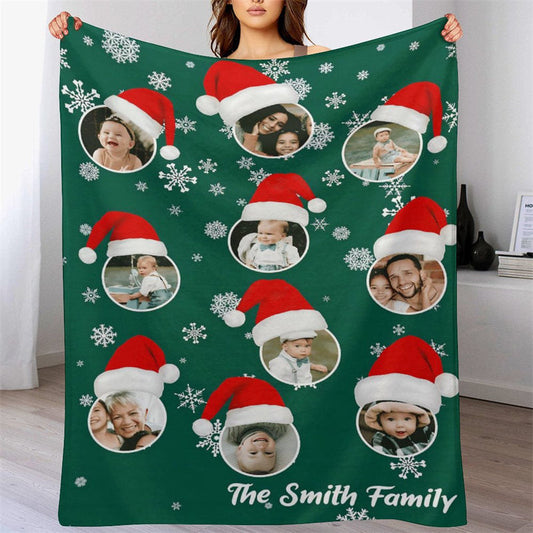 Lofaris Personalized Name Snowman Family Blankets Christmas Gifts