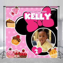 Lofaris Custom Photo Mouse Dessert 2nd Birthday Backdrop