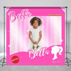 Lofaris Custom Photo Pink Girls Sweet 16 Birthday Backdrop