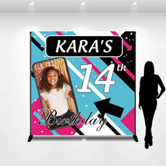 Lofaris Custom Photo Social Media Theme Teen Birthday Backdrop