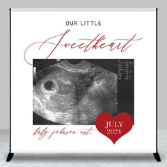 Lofaris Custom Photo Ultrasound Sweetheart Baby Shower Backdrop