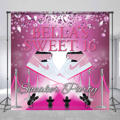 Lofaris Custom Pink Carpet Sneaker Party Birthday Backdrop