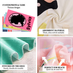 Lofaris Custom Princess Pink Beach Towel for Gifts