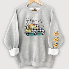 Lofaris Custom Pumpkins Truck Fall Halloween Sweatshirt