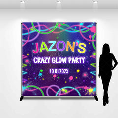 Lofaris Custom Purple Splash Ink Crazy Glow Party Backdrop