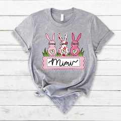 Lofaris Custom Rabbit Grandma Kids Easter Days Gift T-Shirt