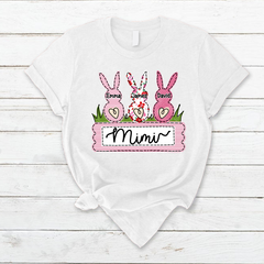 Lofaris Custom Rabbit Grandma Kids Easter Days Gift T-Shirt