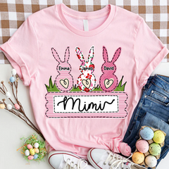 Lofaris Custom Rabbit Grandma Kids Easter Days Gift T-Shirt