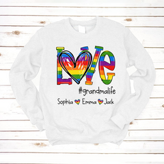 Lofaris Custom Rainbow Love Grandmalife And Kids Sweatshirt