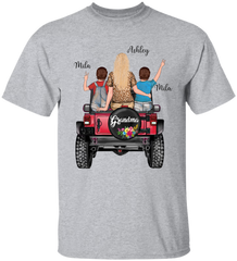 Lofaris Custom Red Truck Grandma And Kids Family Gift T - Shirt